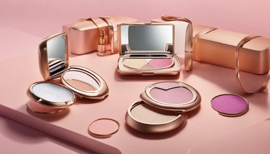 Makeup compact with LED lights