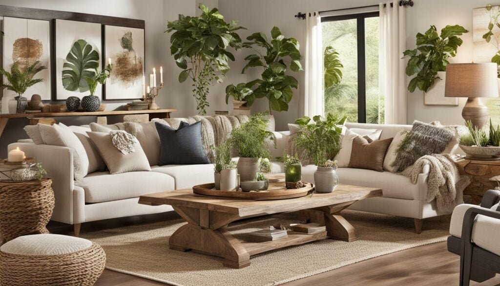 Natural elements in home decor