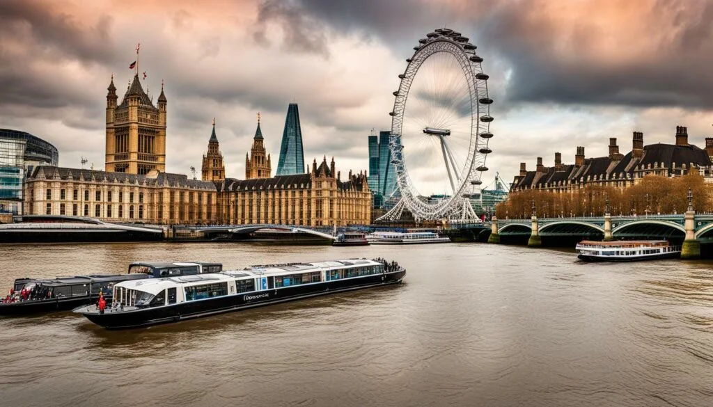 Thames River and London Eye