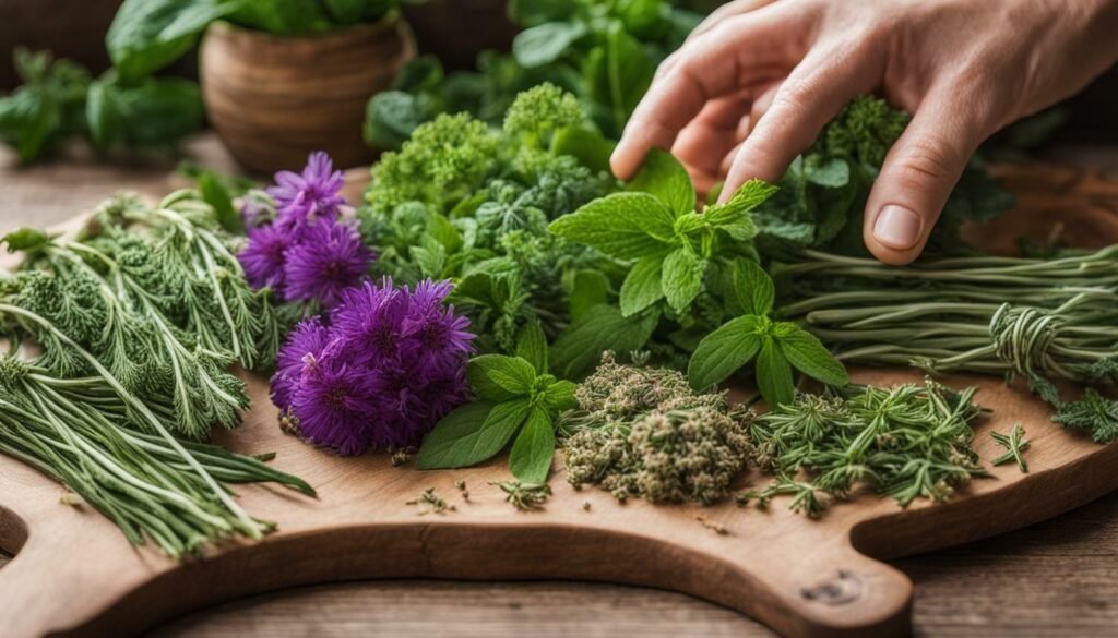 herbalist holding herbs